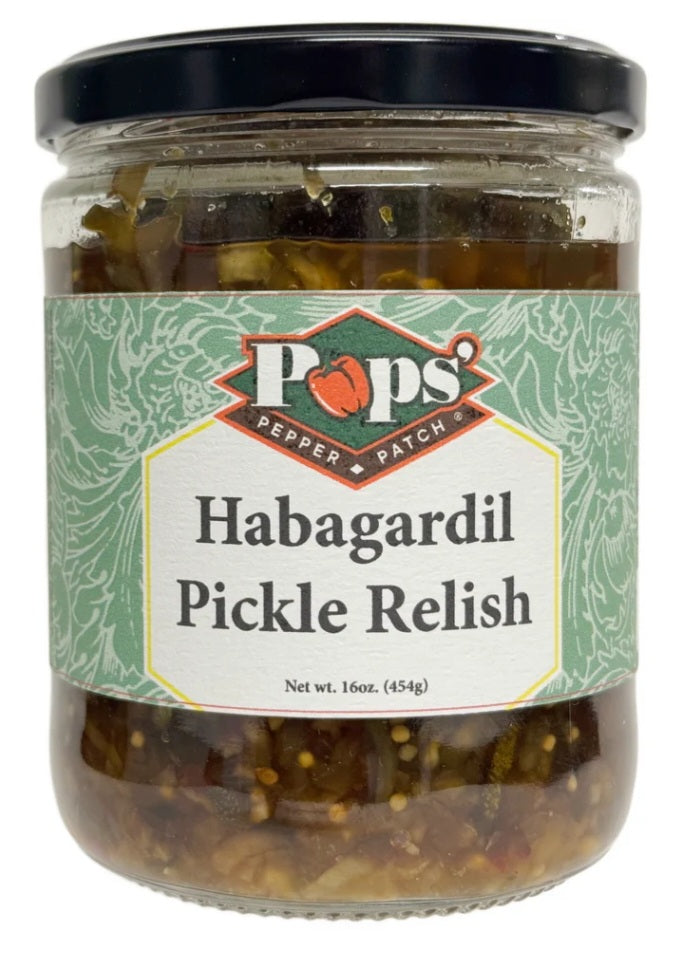 Pop’s pepper patch habagardil pickle relish 16 oz