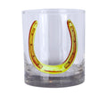 Yellow horseshoe rocks glass