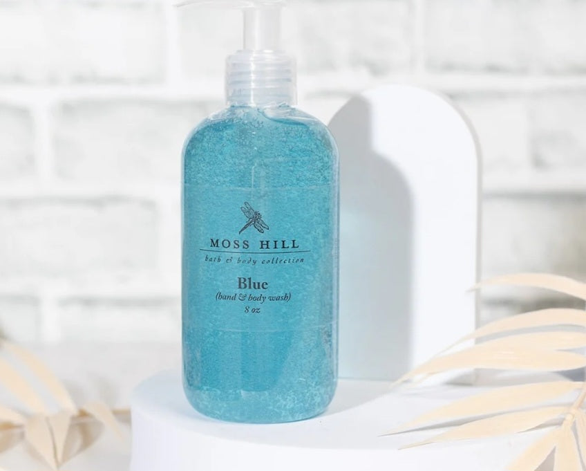 Moss Hill blue 8 oz body wash