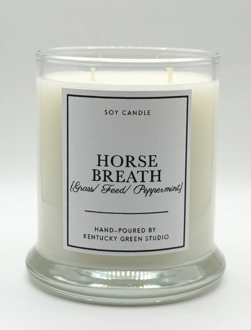 Kentucky green studio horse breath soy candle