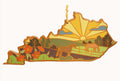 Kentucky cutting board with artwork by Summer Stokes